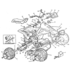 Replacement Parts Diagram and Parts List for 0940  Power Wheels Ride-On Cars